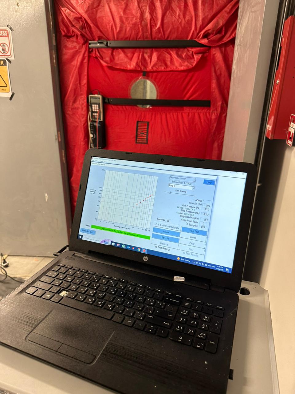 TAB blower-door field testing